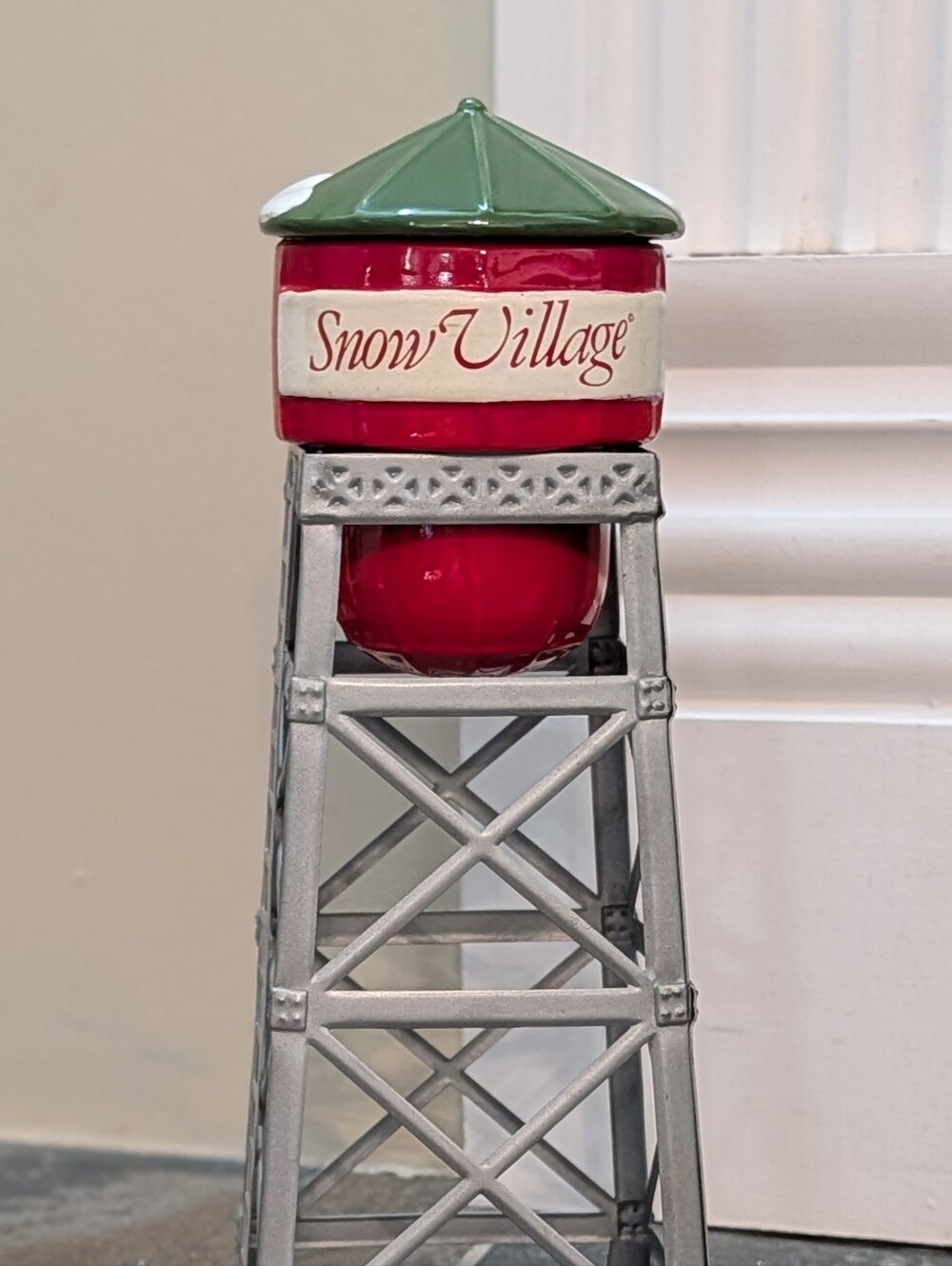 Department 56 Christmas Snow Village Water Tower Vintage Village Accessory